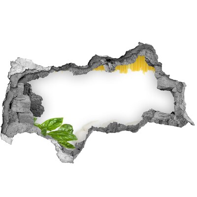 Samolepiaca nálepka betón Talianska hostina v diere v stene