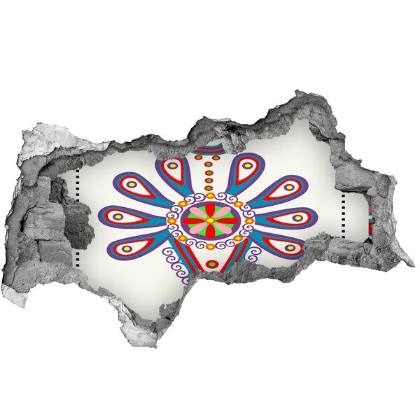 Diera 3D fototapeta nálepka Farebný vzor na pozadí poškodenej steny