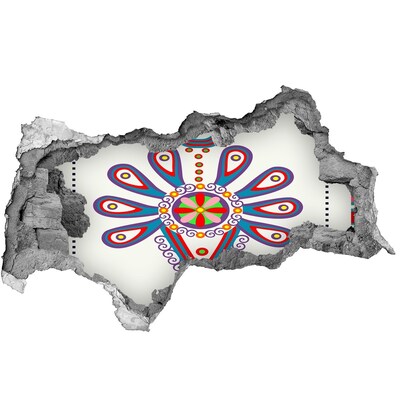Diera 3D fototapeta nálepka Farebný vzor na pozadí poškodenej steny