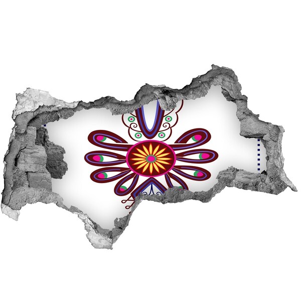 Diera 3D fototapeta na stenu Farebný etnický vzor