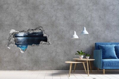 Foto fotografie diera na stenu Nočný pohľad na more