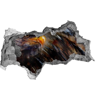 Diera 3D fototapeta na stenu nálepka Orol v zrúcanej stene