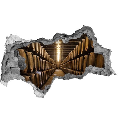 Fototapeta diera na stenu 3D Interiér vinárstva so sudmi