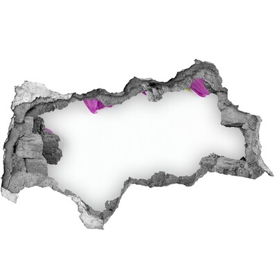 Samolepiaca diera na stenu Kvet presakuje cez stenu