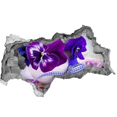 Samolepiaca diera nálepka Kvetinová dekorácia so srdcom