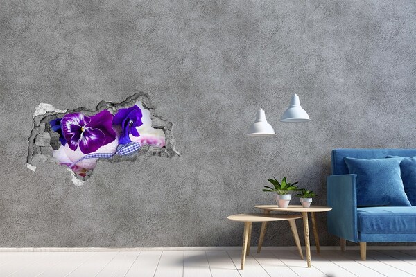 Samolepiaca diera nálepka Kvetinová dekorácia so srdcom