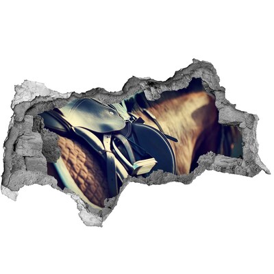 Diera 3D fototapeta Kôň zastrelený spoza múru