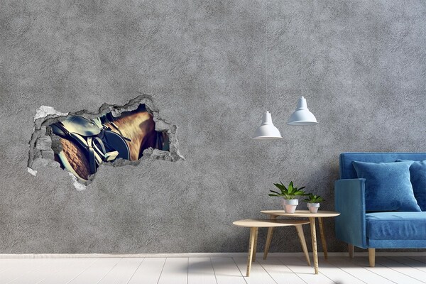 Diera 3D fototapeta Kôň zastrelený spoza múru