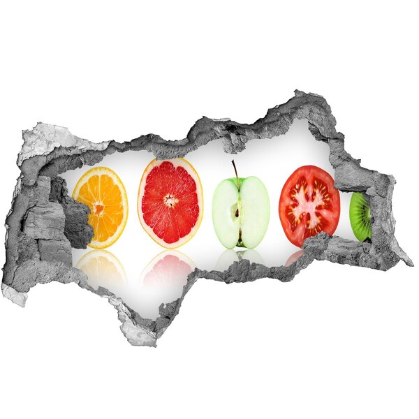 Samolepiaca nálepka Ilúzia ovocia v betóne