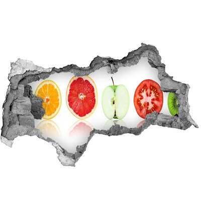 Samolepiaca nálepka Ilúzia ovocia v betóne