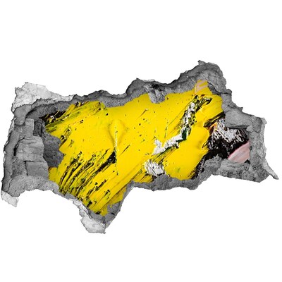 Diera 3D fototapeta na stenu Zlatá diera v betóne