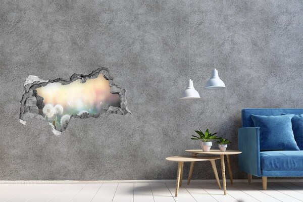 Samolepiaca diera nálepka Kvetinový svet za dierou