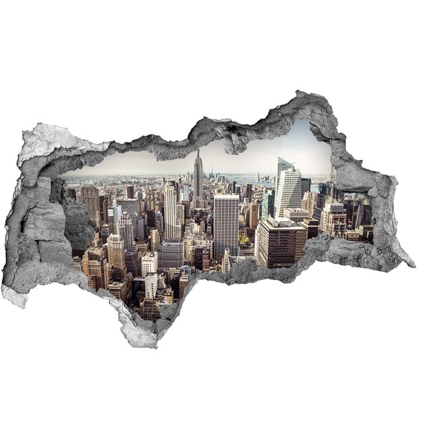 Fototapeta diera na stenu 3D Pohľad na New York