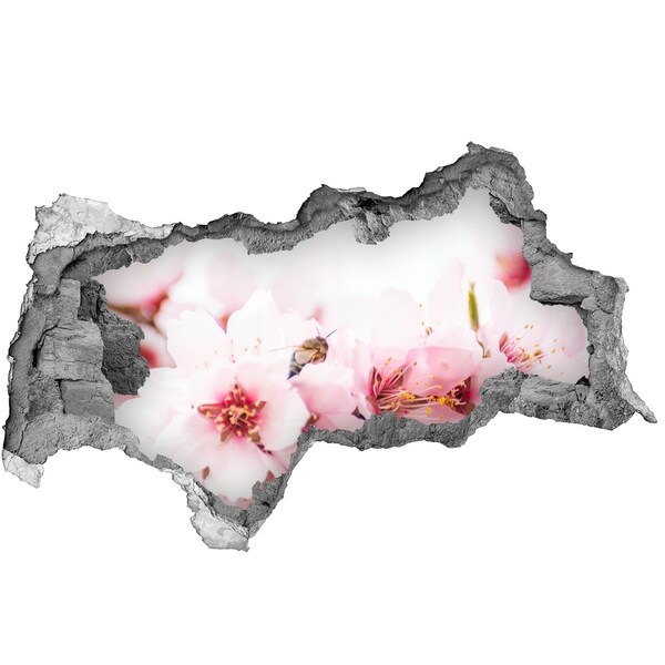 Samolepiaca diera na stenu Čerešňové kvety so včelou