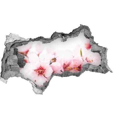 Samolepiaca diera na stenu Čerešňové kvety so včelou