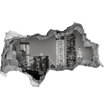 Fototapeta diera na stenu 3D Brooklynský most v noci