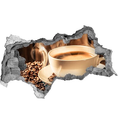 Samolepiaca nálepka Káva v kamennej diere