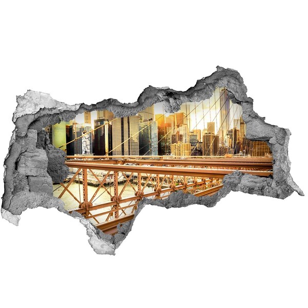 Fototapeta diera na stenu 3D Brooklynský most pri západe slnka