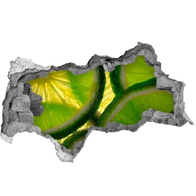 Samolepiaca nálepka betón Šťavnaté limetky v diere v stene