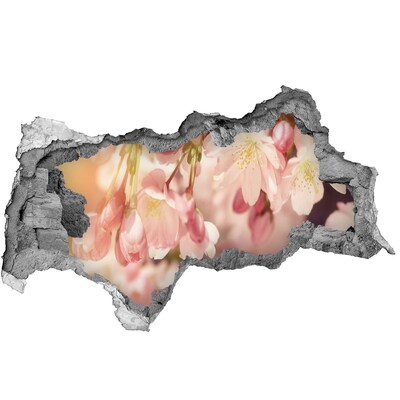 Samolepiaca diera na stenu Kvetinový sen v betóne