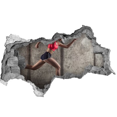 Foto fotografie diera na stenu Žena beží