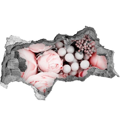 Samolepiaca diera nálepka Kvetinový raj za múrom