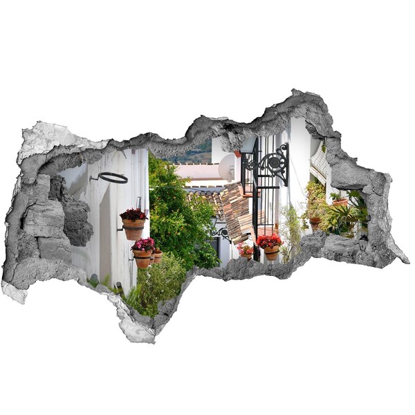 Fototapeta diera na stenu 3D Očarujúca ulica v bielej dedine