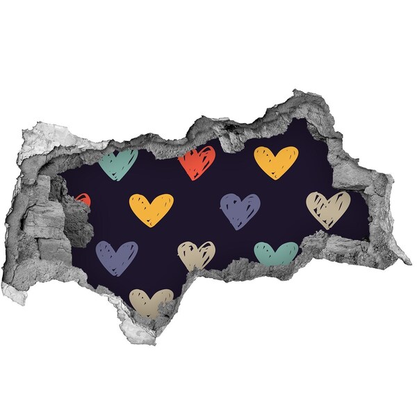 Fotoobraz diera na stenu Srdce na stene