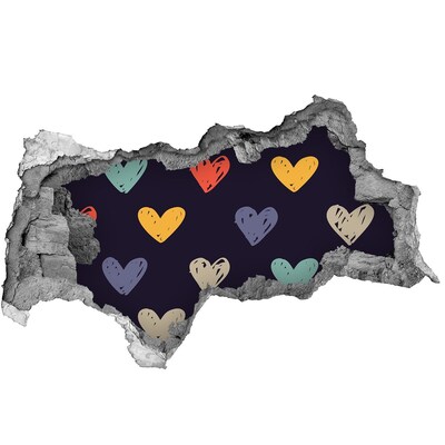 Fotoobraz diera na stenu Srdce na stene