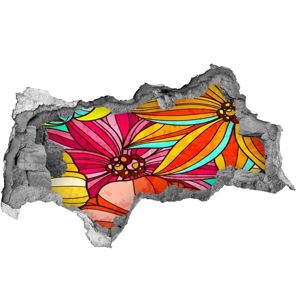 7D diera na stenu Kvetinový záblesk farieb