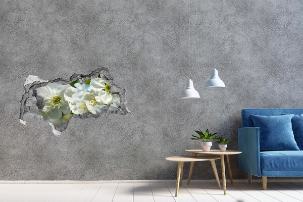 Samolepiaca diera nálepka Kvetinový raj za múrom