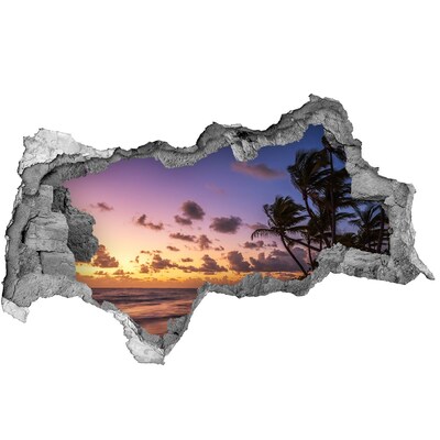 Nálepka fototapeta 3D výhľad Západ slnka na pláži