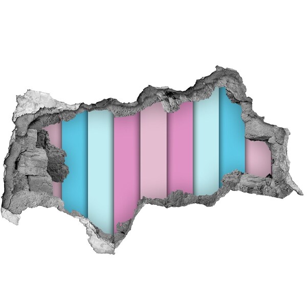 Diera 3D fototapeta nálepka Farebný múr v ruinách