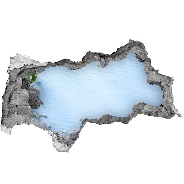 Samolepiaca diera nálepka Modrá obloha za zničeným múrom