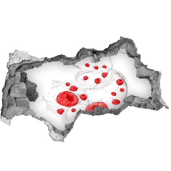 Samolepiaca nálepka Výbuch malín v mlieku