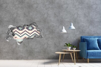 Fotoobraz diera na stenu nálepka Geometria v diere