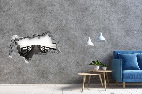 Fototapeta diera na stenu 3D Mólo pri mori