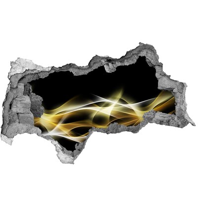 Diera 3D fototapeta na stenu Zlatá trhlina v stene