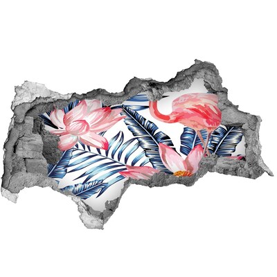 Diera 3D fototapeta nálepka Tropický raj s plameniakmi