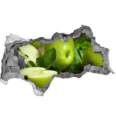 Samolepiaca nálepka betón Zelené jablká v záhrade