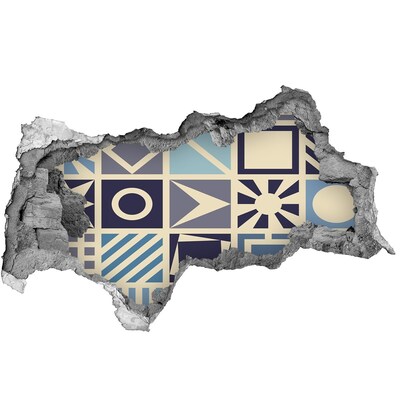 Fotoobraz diera na stenu Geometria na stene