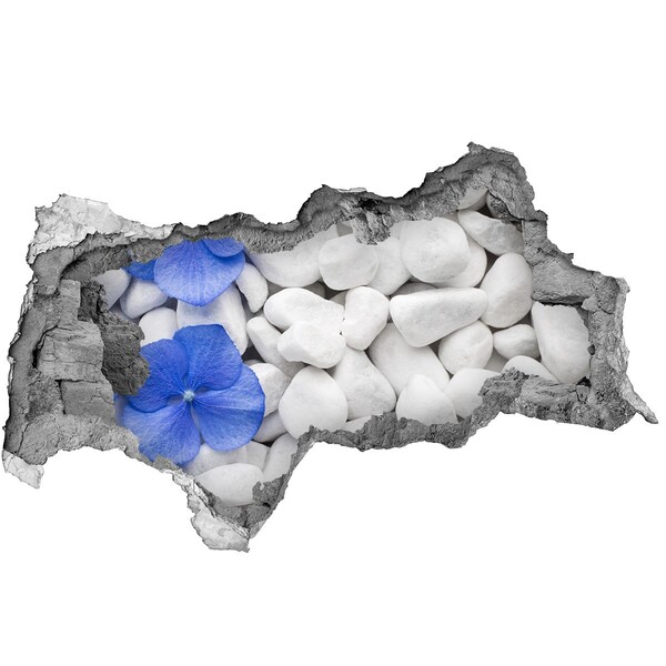Samolepiaca diera nálepka Plážové kamienky s modrým akcentom