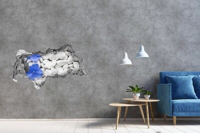 Samolepiaca diera nálepka Plážové kamienky s modrým akcentom