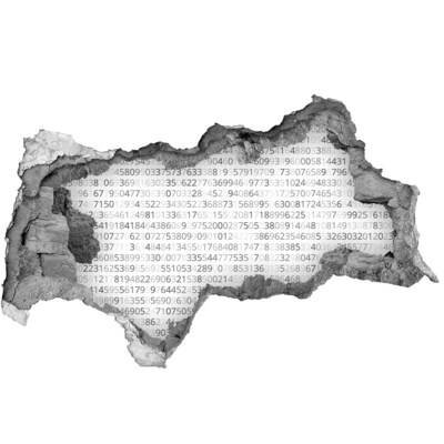 Fotoobraz diera na stenu nálepka Binárny kód
