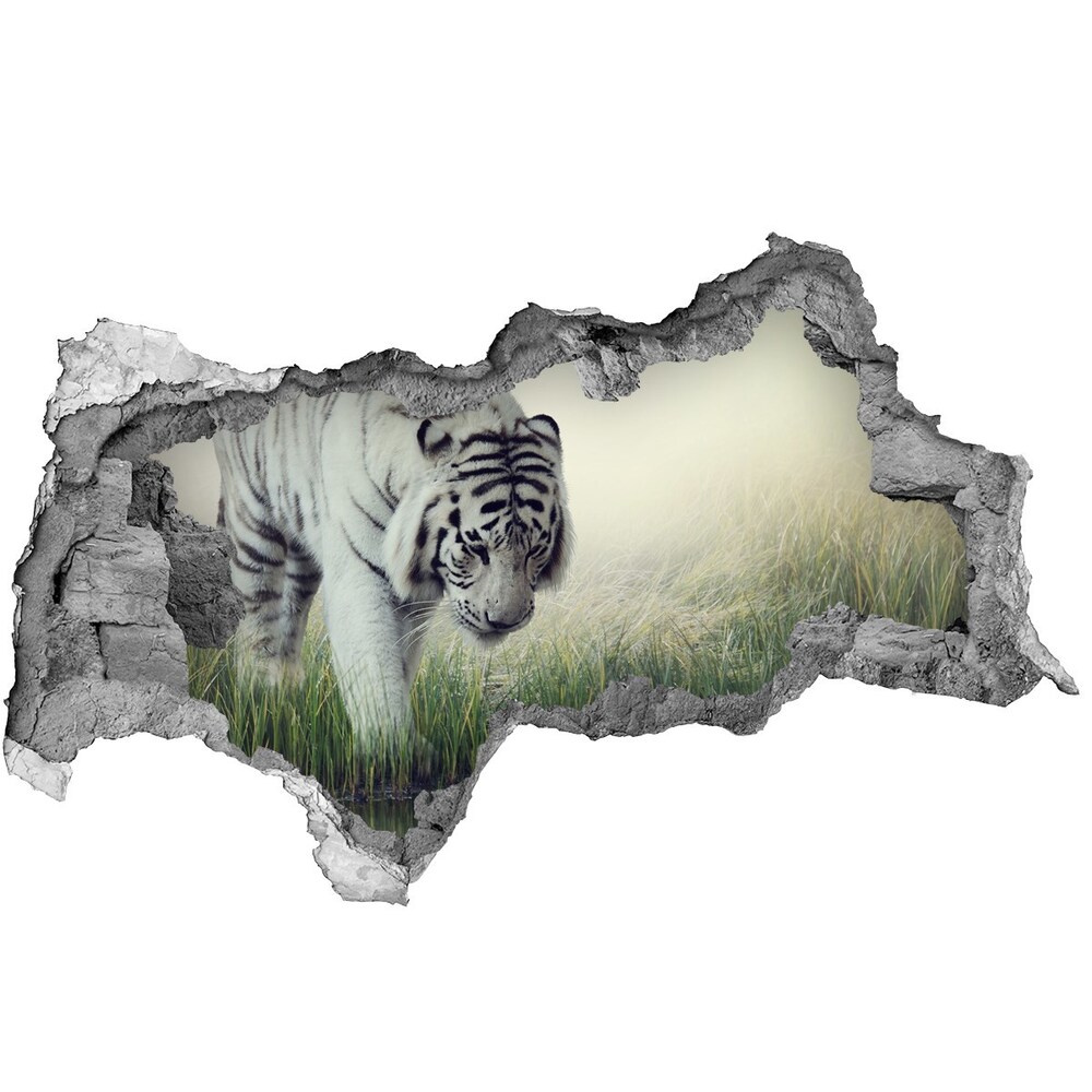 Diera 3D fototapeta nálepka Biely tiger
