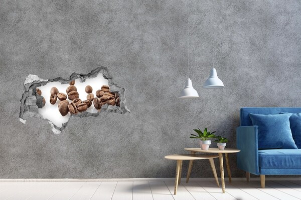 Samolepiaca nálepka betón Káva v srdci steny