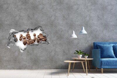 Samolepiaca nálepka betón Káva v srdci steny