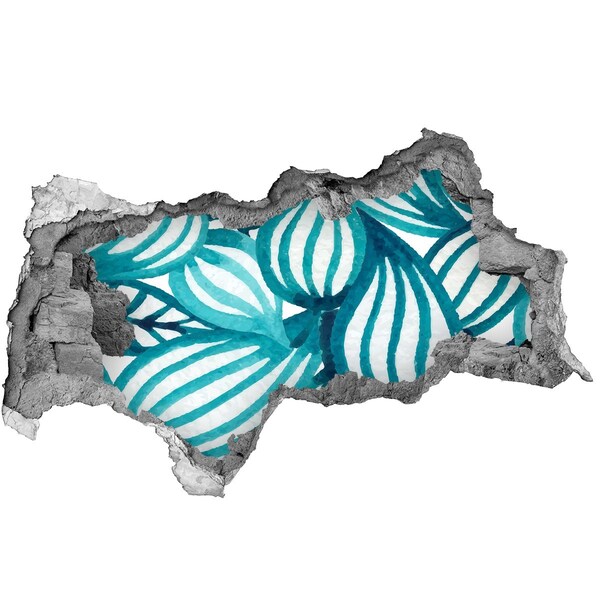 11D diera na stenu Tropické listy v diere v stene