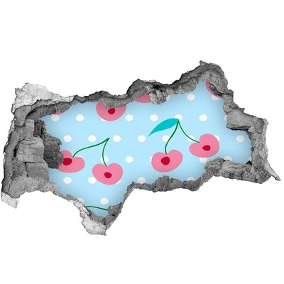 Fototapeta diera na stenu Ovocný vzor na modrom pozadí