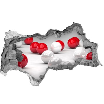 Samolepiaca diera na stenu Rozbitá stena s guľkami